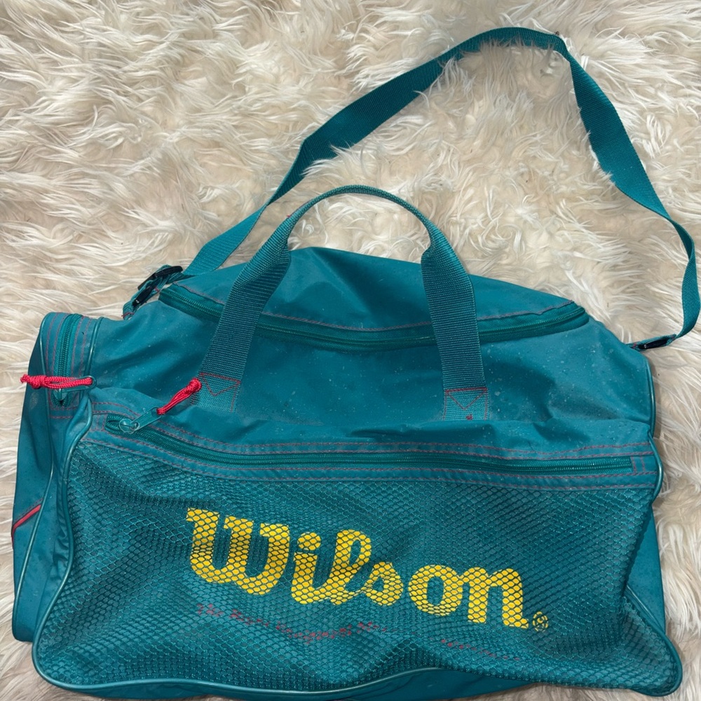 Wilson Teal and Yellow Sports Duffel Bag